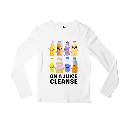 printed on a juice cleanse full sleeves long sleeves printed graphic stylish buy online india the banyan tee tbt men women girls boys unisex white