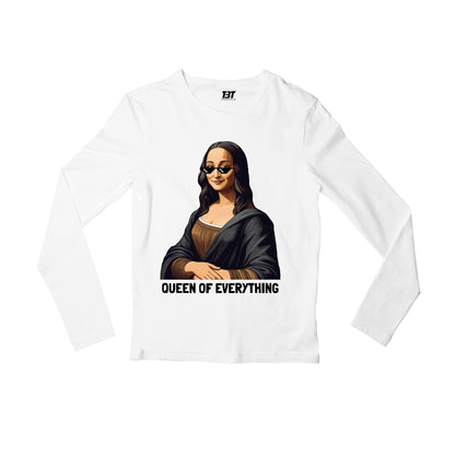 printed queen of everything full sleeves long sleeves printed graphic stylish buy online india the banyan tee tbt men women girls boys unisex white