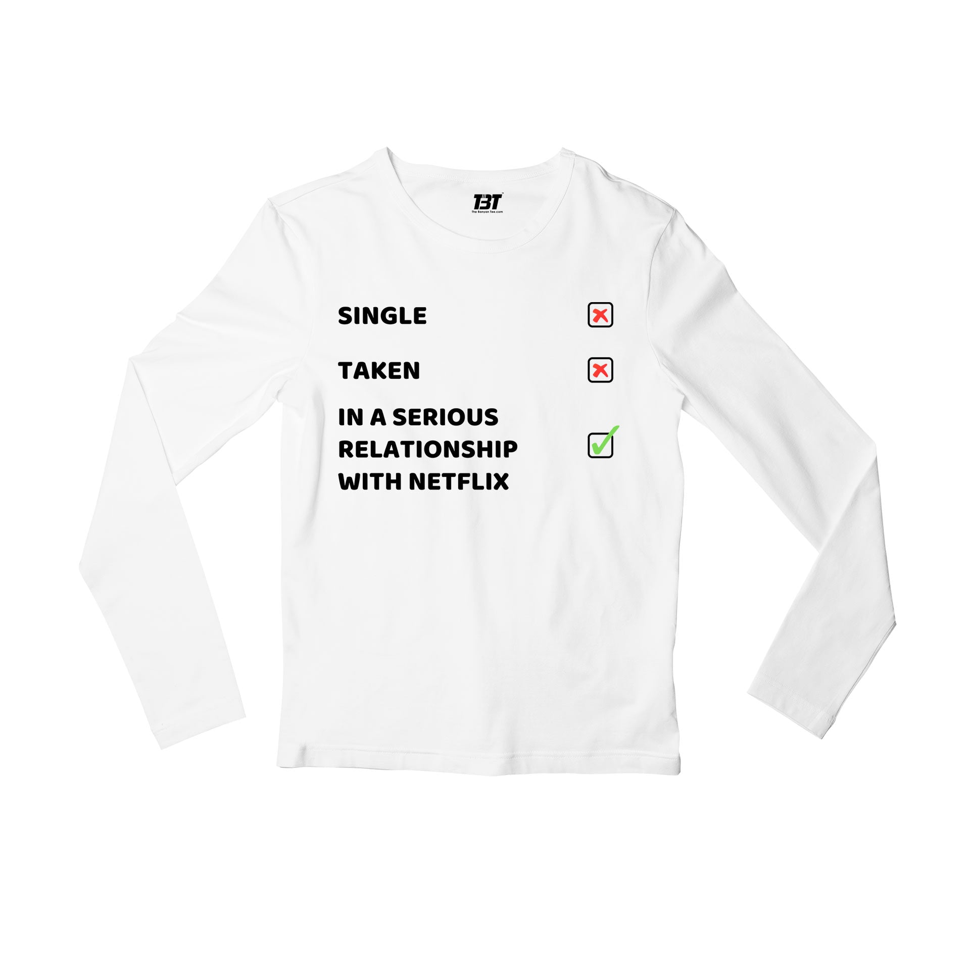 printed single or taken meme full sleeves long sleeves printed graphic stylish buy online india the banyan tee tbt men women girls boys unisex white