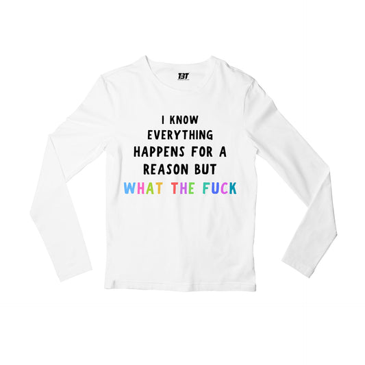 printed wtf full sleeves long sleeves printed graphic stylish buy online india the banyan tee tbt men women girls boys unisex white