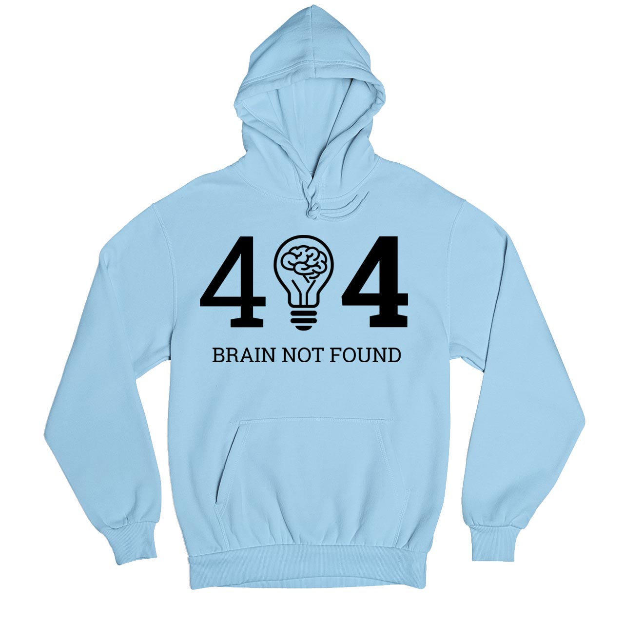 printed error 404 hoodie hooded sweatshirt winterwear printed graphic stylish buy online united states usa the banyan tee tbt men women girls boys unisex baby blue