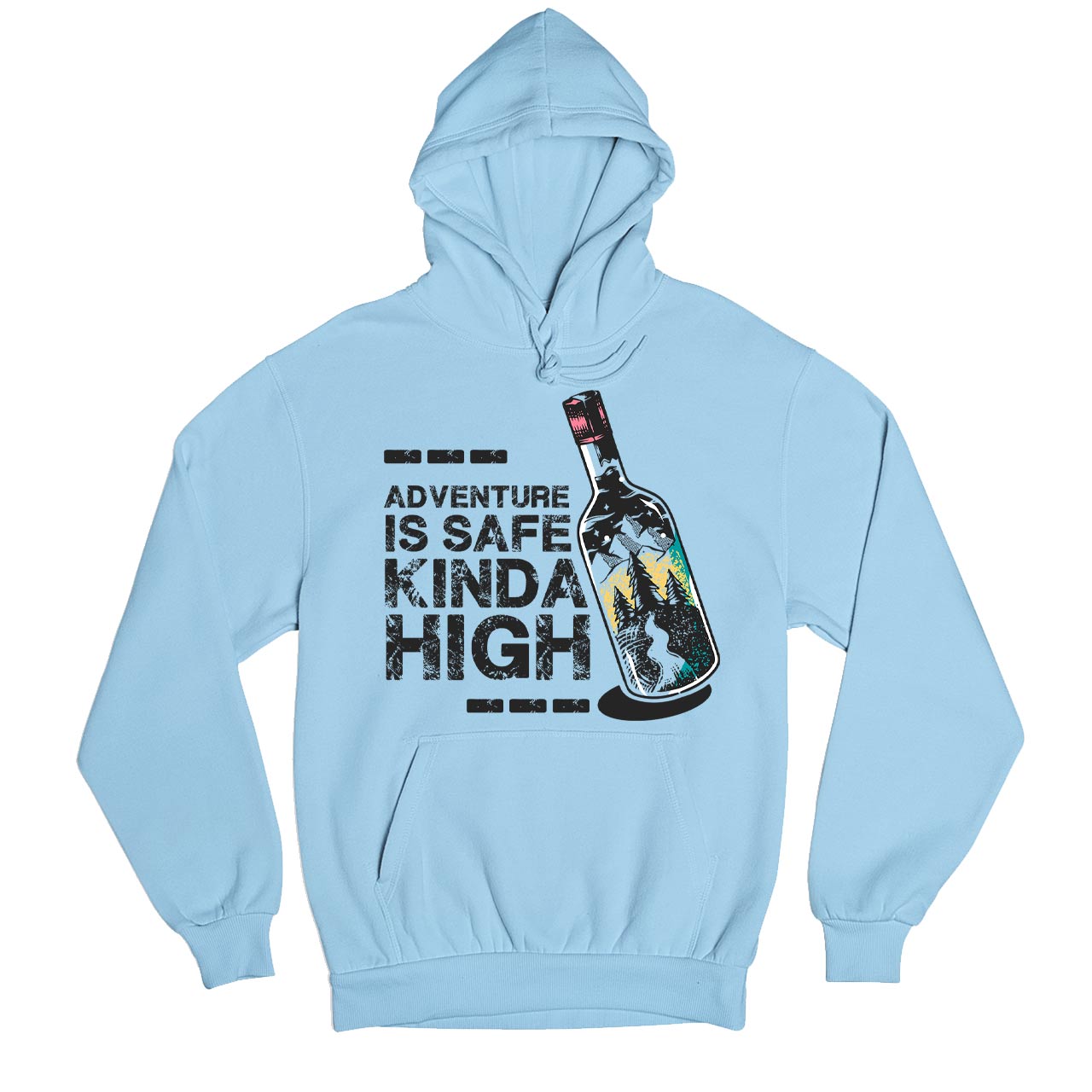 printed safe kinda high hoodie hooded sweatshirt winterwear printed graphic stylish buy online united states usa the banyan tee tbt men women girls boys unisex baby blue