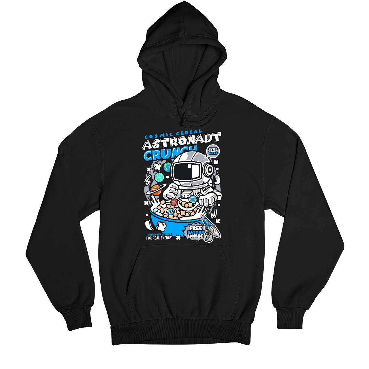 printed astro crunch hoodie hooded sweatshirt winterwear printed graphic stylish buy online united states usa the banyan tee tbt men women girls boys unisex black