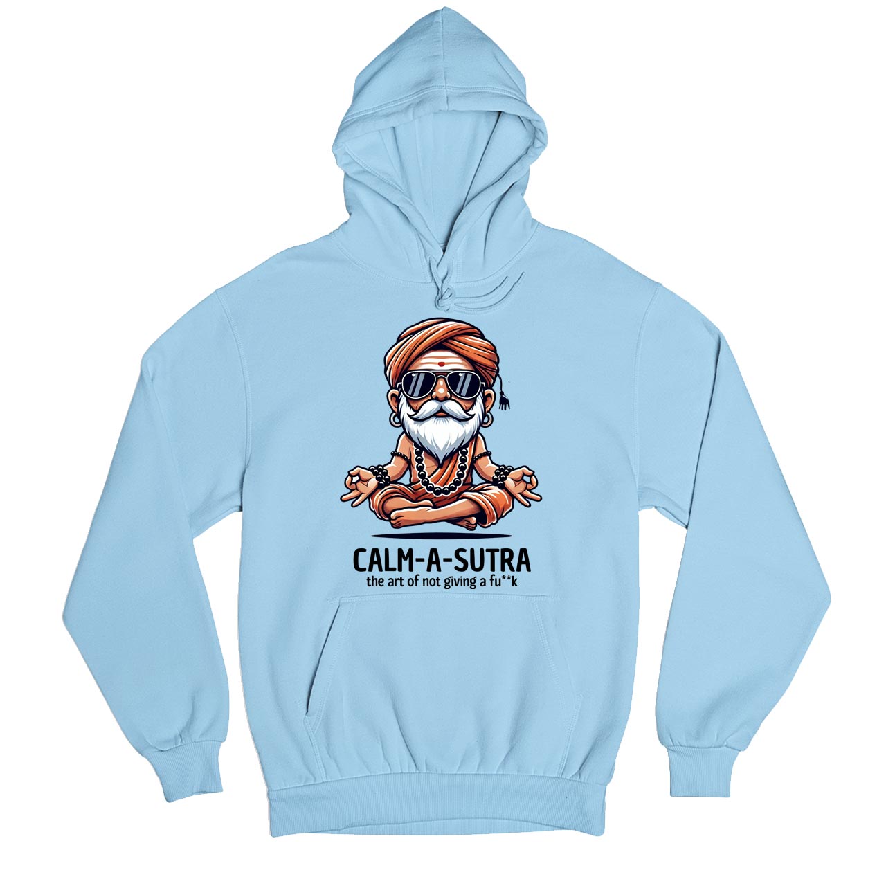 printed calm a sutra hoodie hooded sweatshirt winterwear printed graphic stylish buy online united states usa the banyan tee tbt men women girls boys unisex baby blue