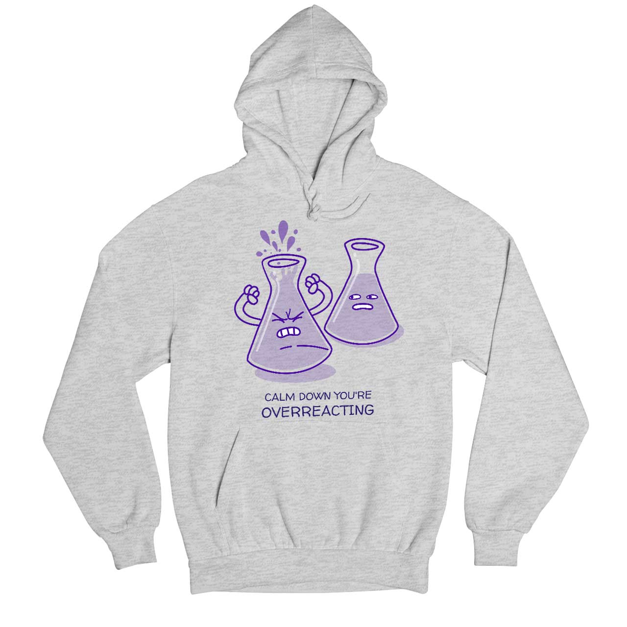 printed overreacting hoodie hooded sweatshirt winterwear printed graphic stylish buy online united states usa the banyan tee tbt men women girls boys unisex gray
