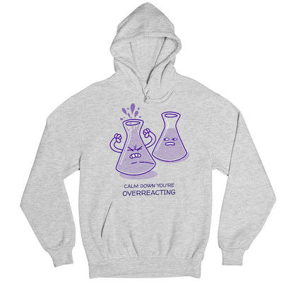 printed overreacting hoodie hooded sweatshirt winterwear printed graphic stylish buy online united states usa the banyan tee tbt men women girls boys unisex gray
