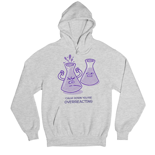 printed overreacting hoodie hooded sweatshirt winterwear printed graphic stylish buy online united states usa the banyan tee tbt men women girls boys unisex gray