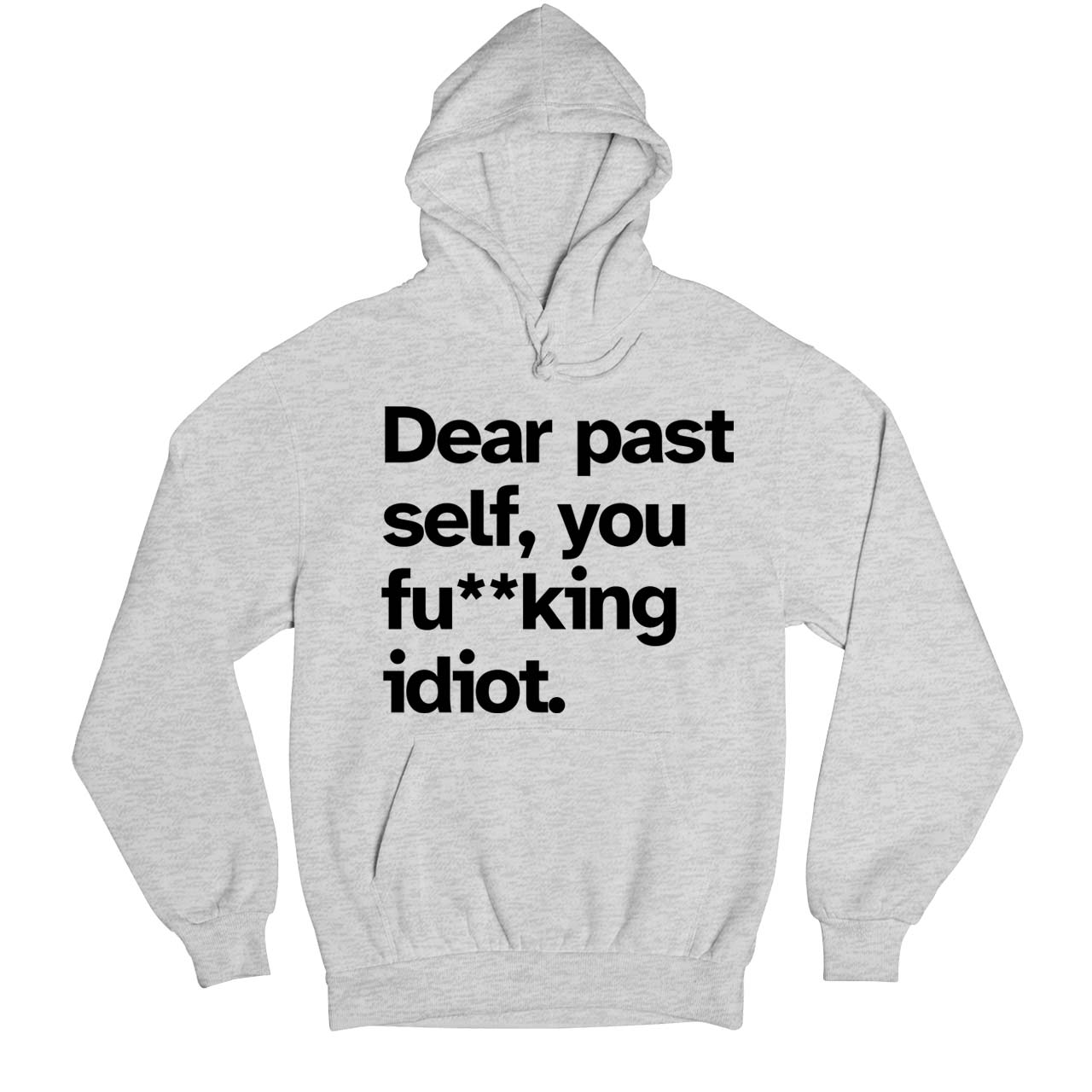 printed dear past self hoodie hooded sweatshirt winterwear printed graphic stylish buy online united states usa the banyan tee tbt men women girls boys unisex gray