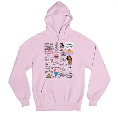printed feminism doodle hoodie hooded sweatshirt winterwear printed graphic stylish buy online united states usa the banyan tee tbt men women girls boys unisex baby pink