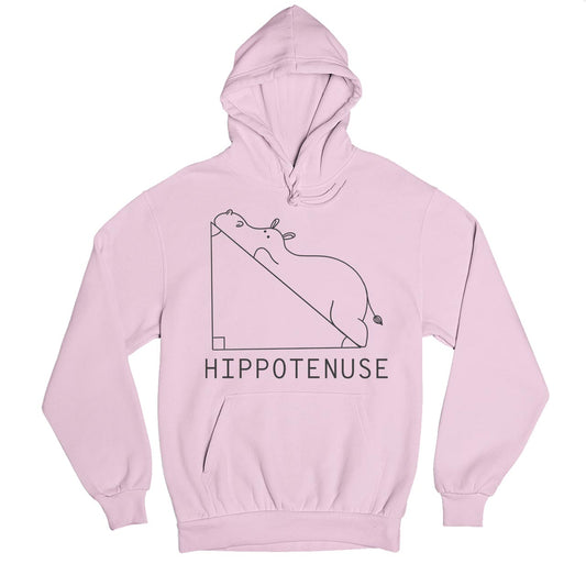 printed hippotenuse hoodie hooded sweatshirt winterwear printed graphic stylish buy online united states usa the banyan tee tbt men women girls boys unisex baby pink