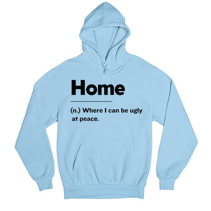 printed home is hoodie hooded sweatshirt winterwear printed graphic stylish buy online united states usa the banyan tee tbt men women girls boys unisex baby blue