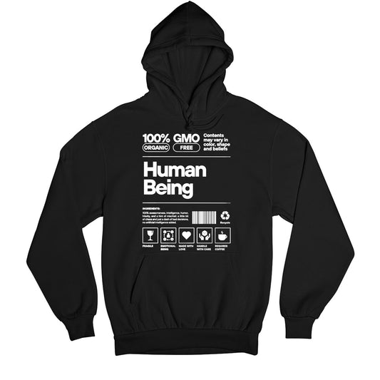 printed human being hoodie hooded sweatshirt winterwear printed graphic stylish buy online united states usa the banyan tee tbt men women girls boys unisex black