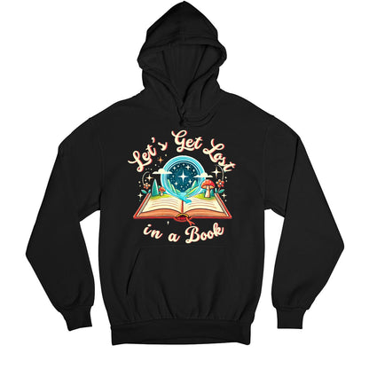 printed let's get lost hoodie hooded sweatshirt winterwear printed graphic stylish buy online united states usa the banyan tee tbt men women girls boys unisex black