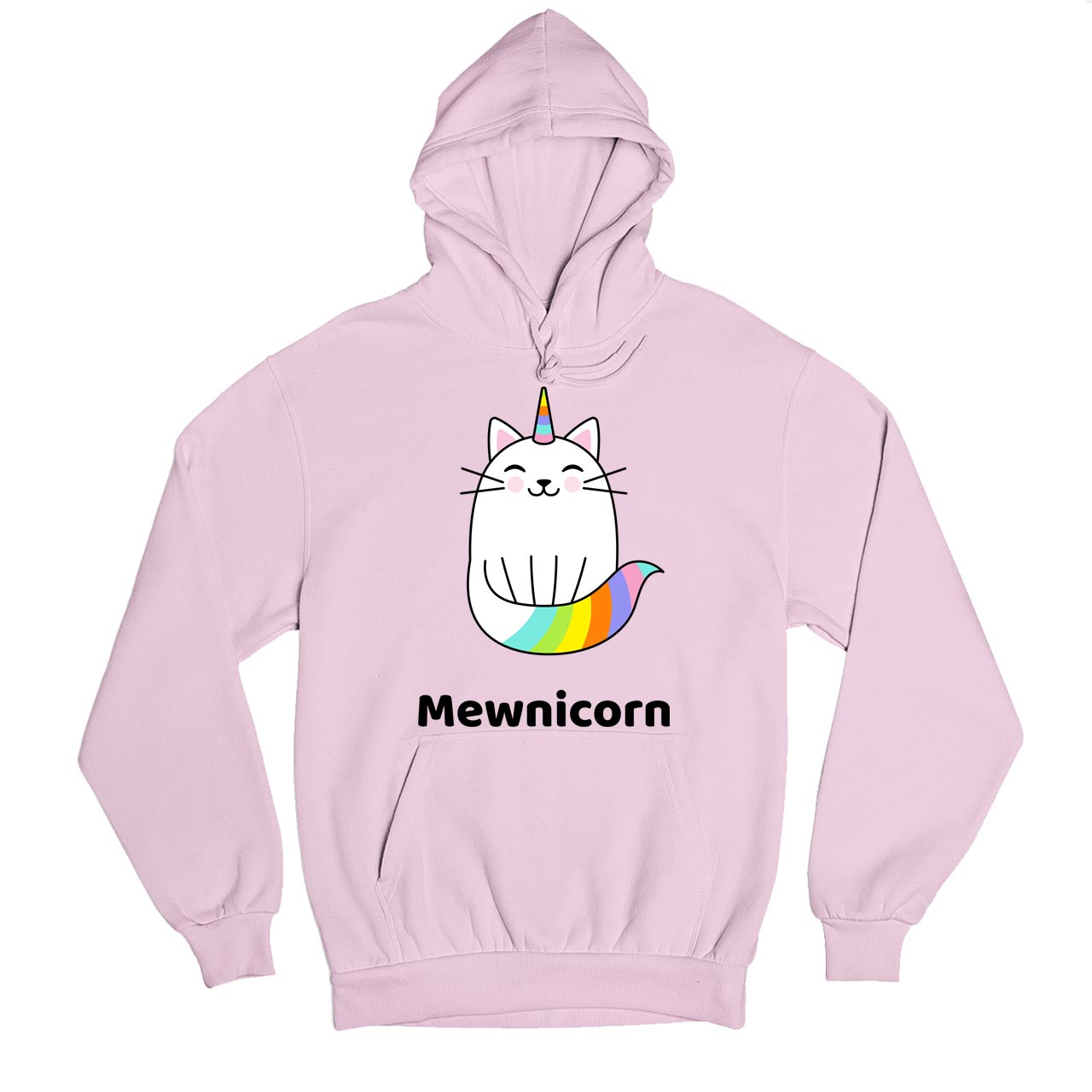 printed mewnicorn hoodie hooded sweatshirt winterwear printed graphic stylish buy online united states usa the banyan tee tbt men women girls boys unisex baby pink