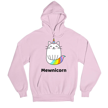 printed mewnicorn hoodie hooded sweatshirt winterwear printed graphic stylish buy online united states usa the banyan tee tbt men women girls boys unisex baby pink