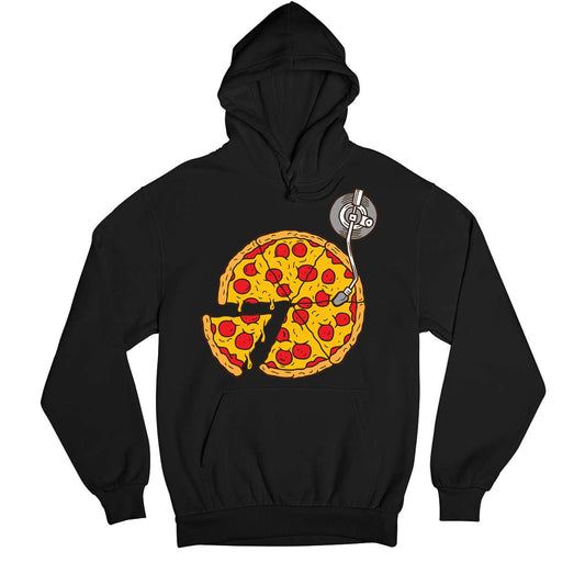 printed musical slice hoodie hooded sweatshirt winterwear printed graphic stylish buy online united states usa the banyan tee tbt men women girls boys unisex black