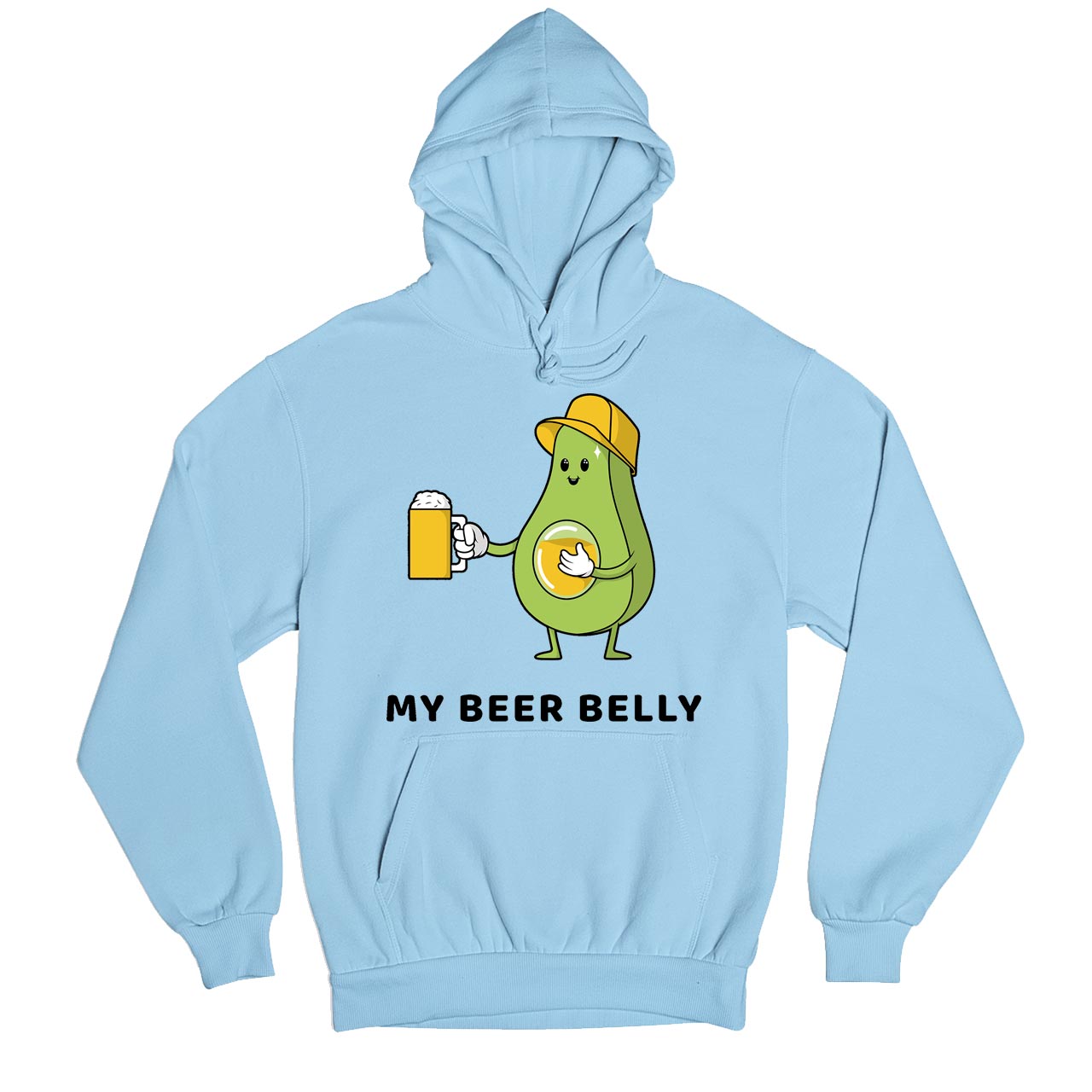 printed my beer belly hoodie hooded sweatshirt winterwear printed graphic stylish buy online united states usa the banyan tee tbt men women girls boys unisex baby blue