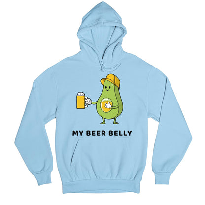 printed my beer belly hoodie hooded sweatshirt winterwear printed graphic stylish buy online united states usa the banyan tee tbt men women girls boys unisex baby blue