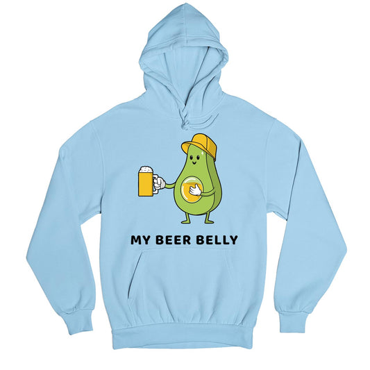 printed my beer belly hoodie hooded sweatshirt winterwear printed graphic stylish buy online united states usa the banyan tee tbt men women girls boys unisex baby blue