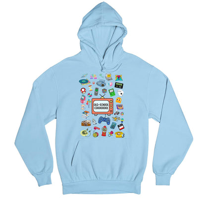 printed old school cool hoodie hooded sweatshirt winterwear printed graphic stylish buy online united states usa the banyan tee tbt men women girls boys unisex baby blue