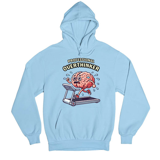 printed professional overthinker hoodie hooded sweatshirt winterwear printed graphic stylish buy online united states usa the banyan tee tbt men women girls boys unisex baby blue