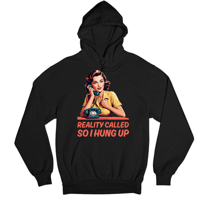printed reality called hoodie hooded sweatshirt winterwear printed graphic stylish buy online united states usa the banyan tee tbt men women girls boys unisex black