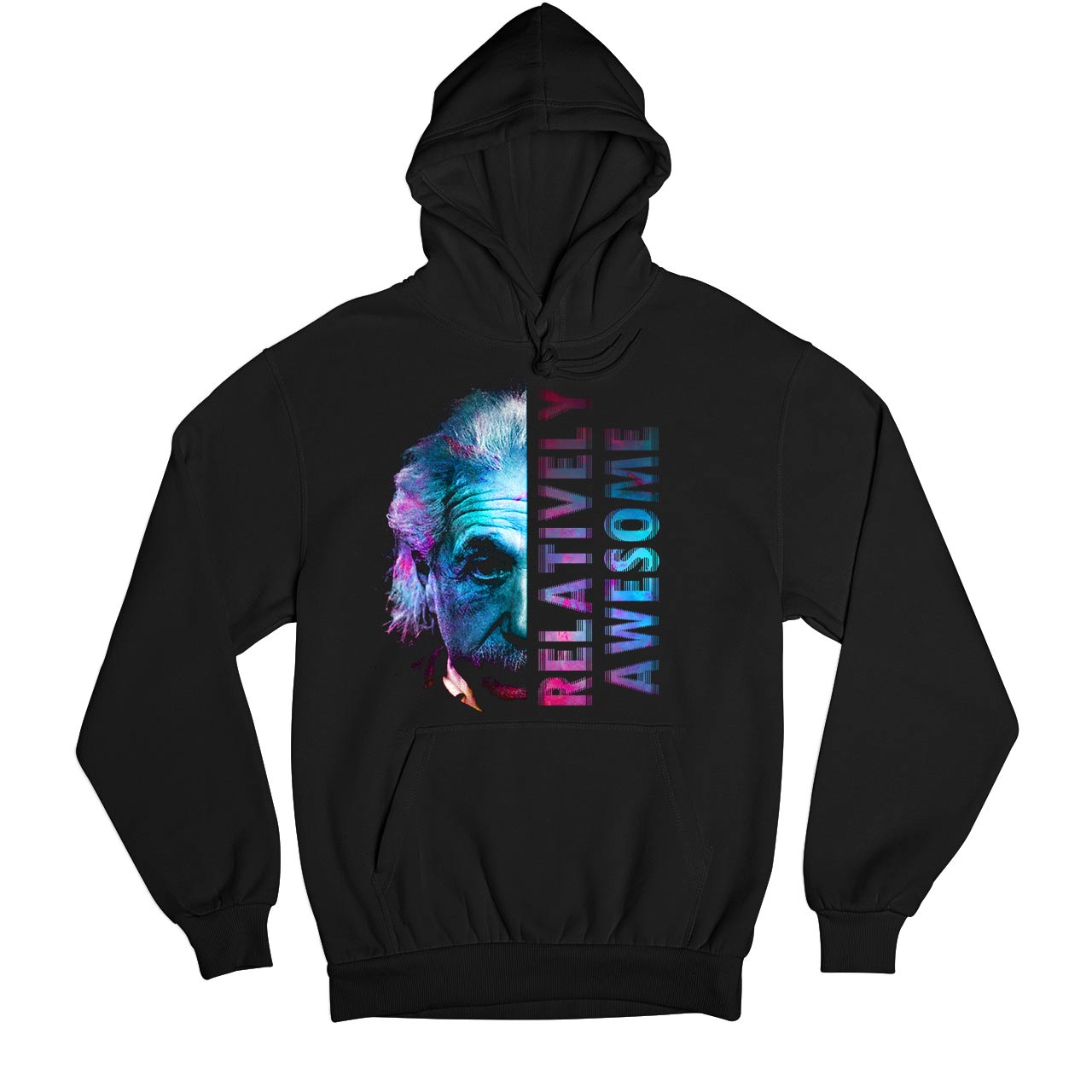 printed relatively awesome hoodie hooded sweatshirt winterwear printed graphic stylish buy online united states usa the banyan tee tbt men women girls boys unisex black
