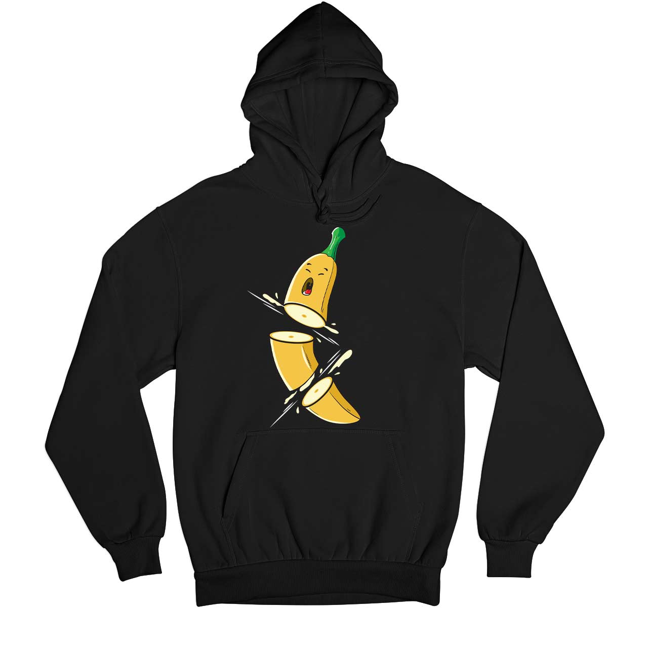 printed sad banana hoodie hooded sweatshirt winterwear printed graphic stylish buy online united states usa the banyan tee tbt men women girls boys unisex black