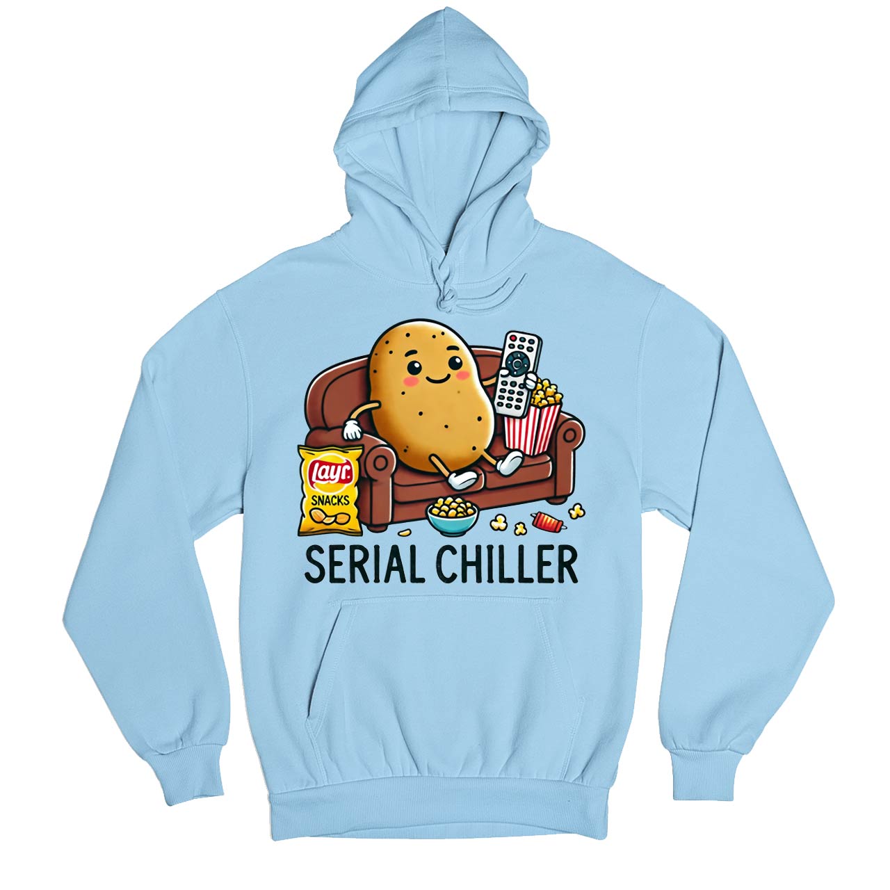printed serial chiller hoodie hooded sweatshirt winterwear printed graphic stylish buy online united states usa the banyan tee tbt men women girls boys unisex baby blue