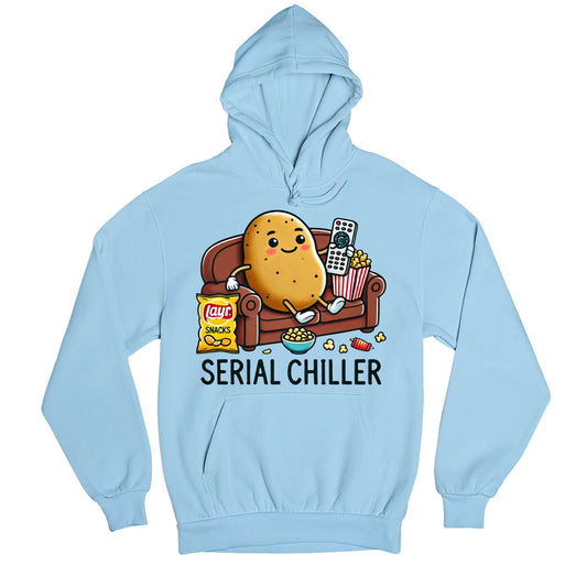 printed serial chiller hoodie hooded sweatshirt winterwear printed graphic stylish buy online united states usa the banyan tee tbt men women girls boys unisex baby blue