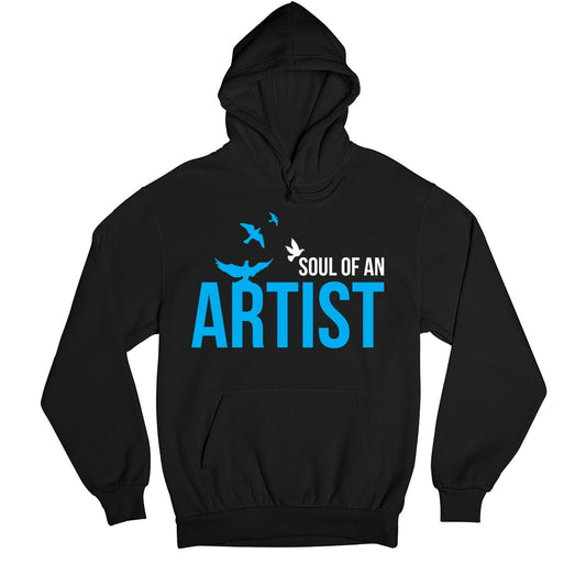 printed soul of an artist hoodie hooded sweatshirt winterwear printed graphic stylish buy online united states usa the banyan tee tbt men women girls boys unisex black