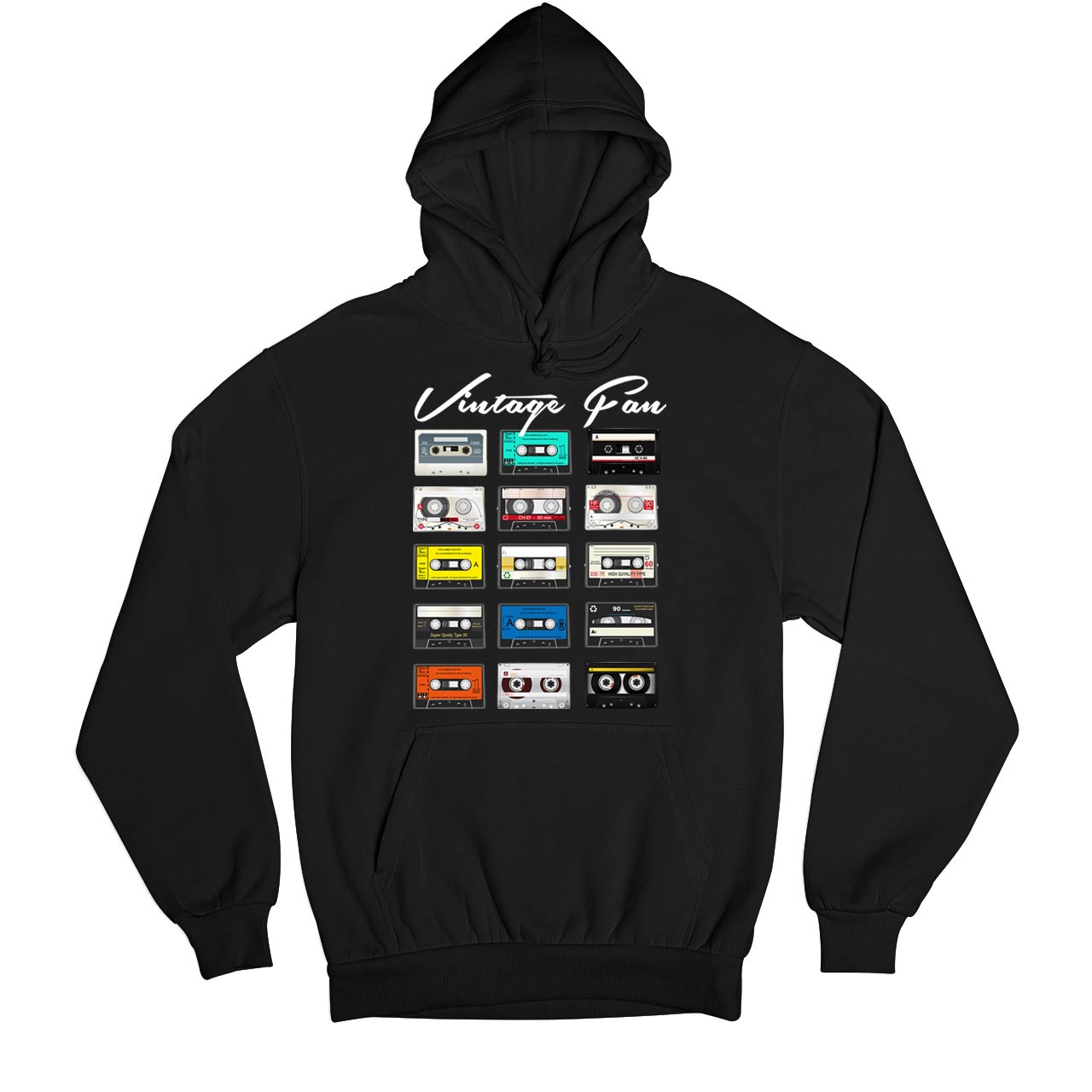 printed vintage fan hoodie hooded sweatshirt winterwear printed graphic stylish buy online united states usa the banyan tee tbt men women girls boys unisex black