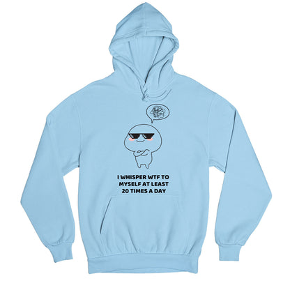 printed 20 times a day hoodie hooded sweatshirt winterwear printed graphic stylish buy online united states usa the banyan tee tbt men women girls boys unisex baby blue