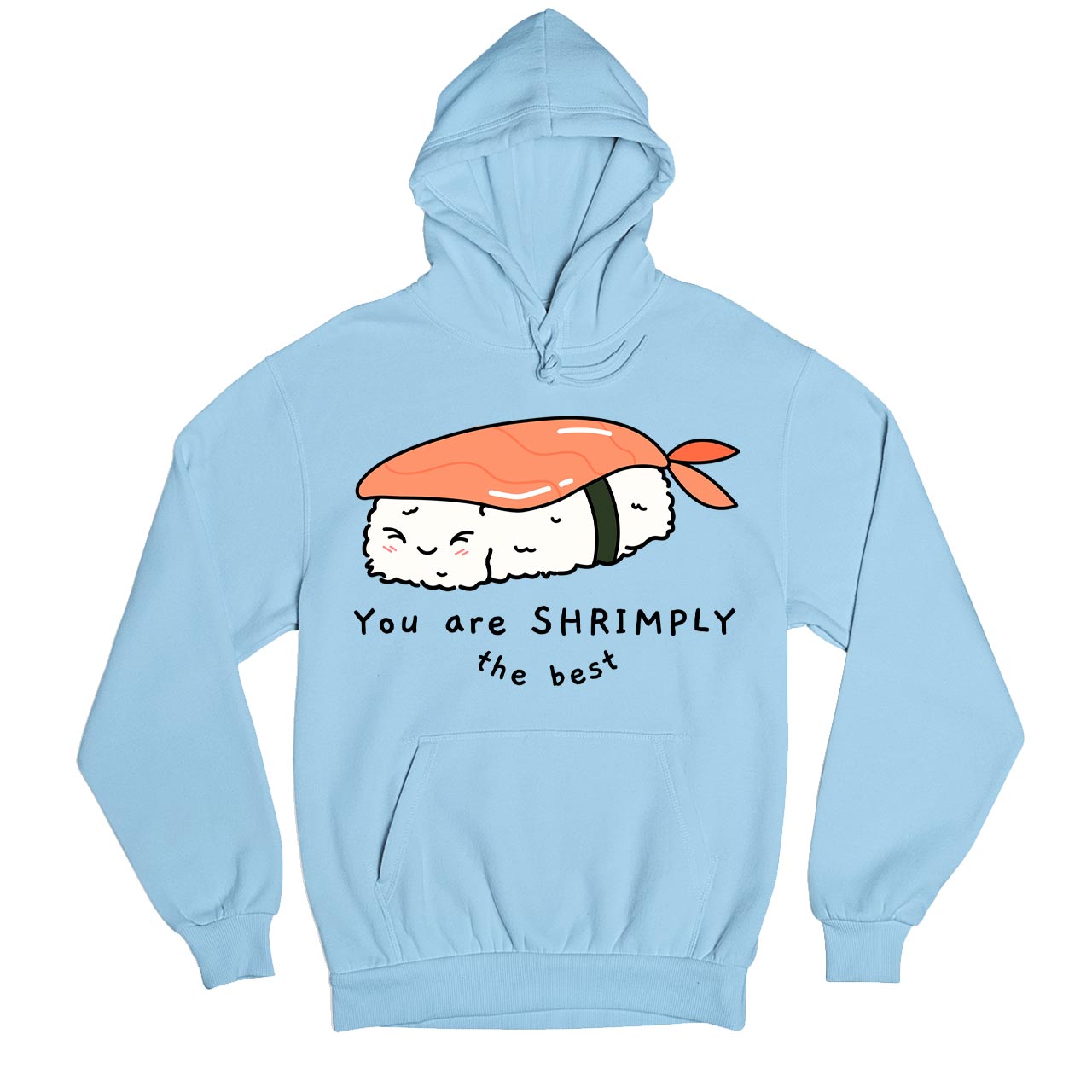 printed shrimply the best hoodie hooded sweatshirt winterwear printed graphic stylish buy online united states usa the banyan tee tbt men women girls boys unisex baby blue