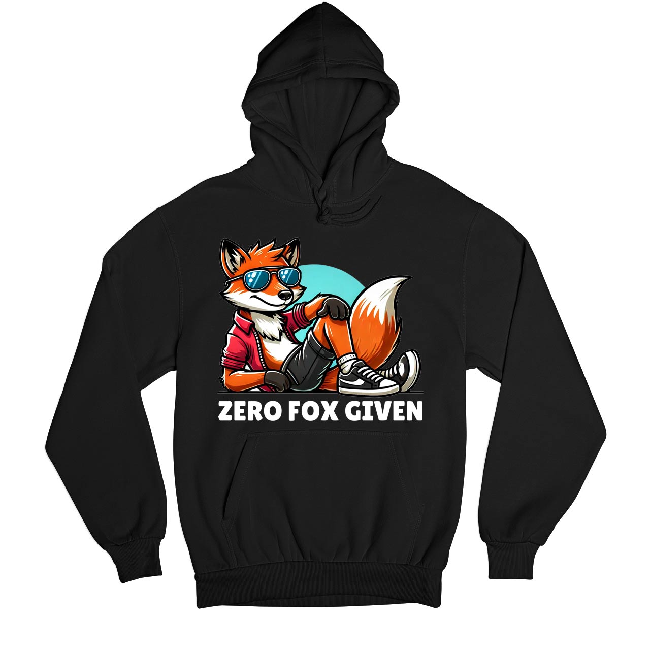 printed zero fox given hoodie hooded sweatshirt winterwear printed graphic stylish buy online united states usa the banyan tee tbt men women girls boys unisex black