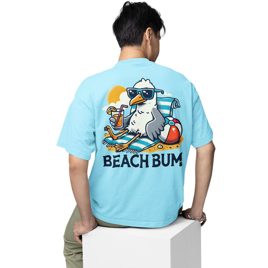 graphic printed oversized t shirt - beach bum baby blue buy online india the banyan tee tbt men women girls boys unisex