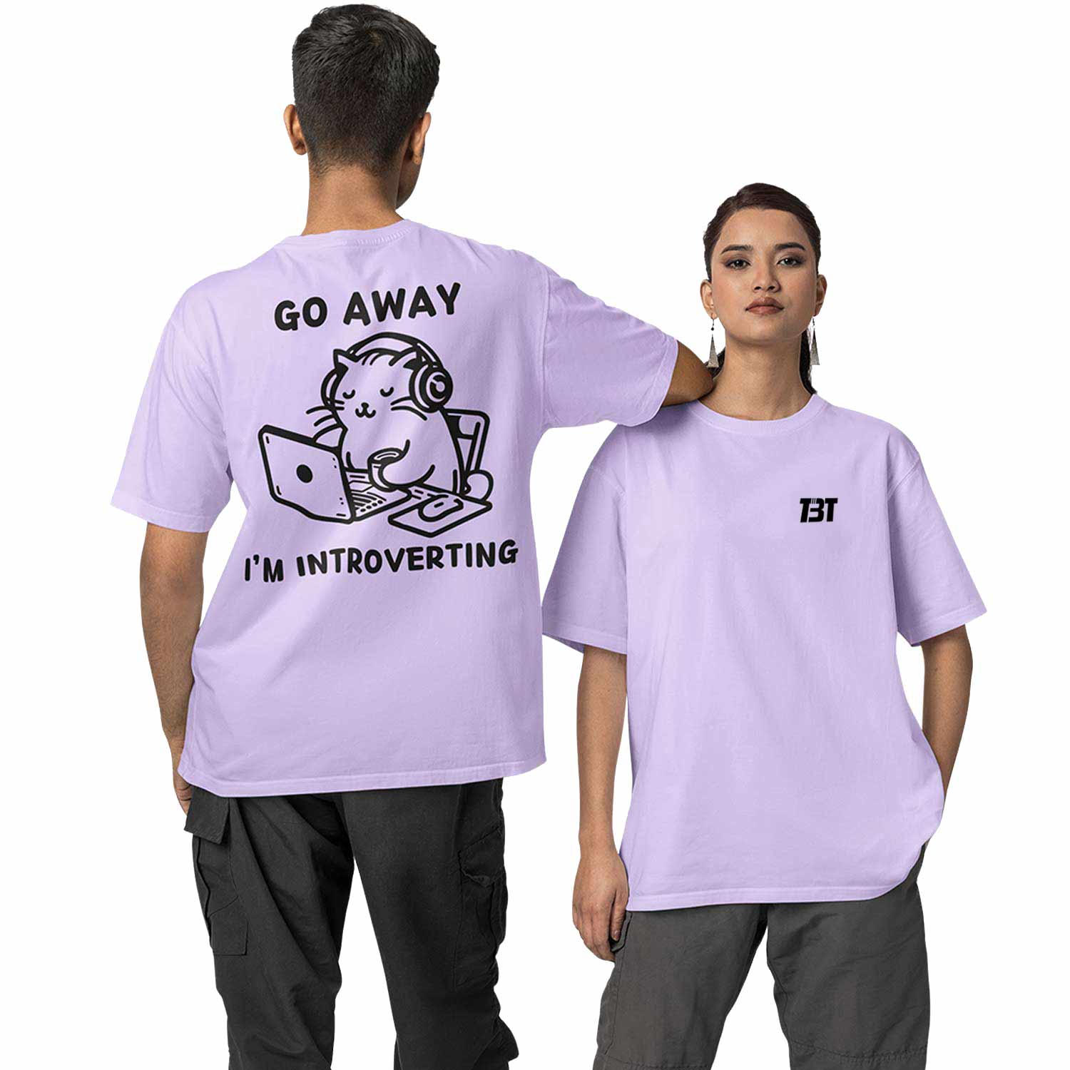 graphic printed oversized t shirt - introverting lavender buy online india the banyan tee tbt men women girls boys unisex