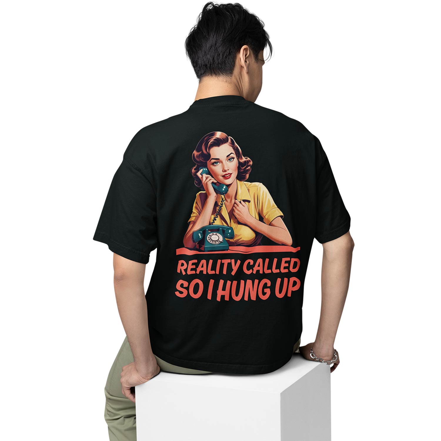 graphic printed oversized t shirt -  reality called black buy online india the banyan tee tbt men women girls boys unisex