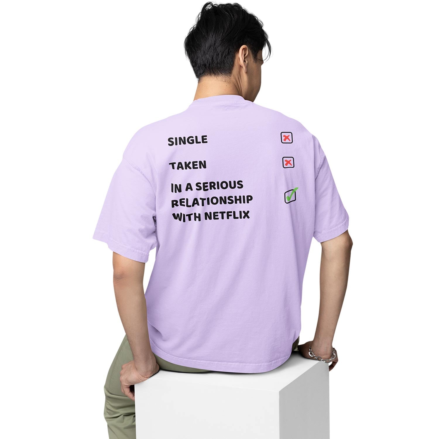 graphic printed oversized t shirt - single or taken meme lavender buy online india the banyan tee tbt men women girls boys unisex