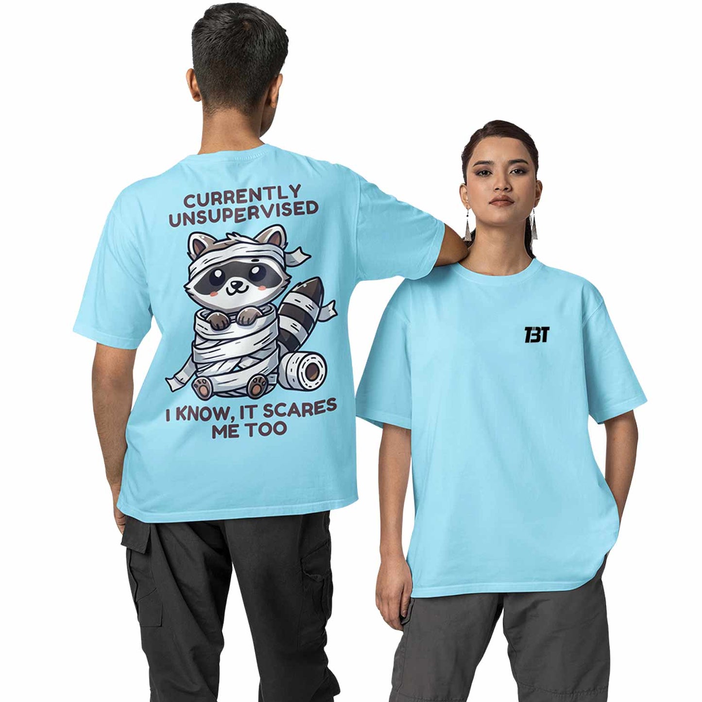 graphic printed oversized t shirt - currently unsupervised baby blue buy online india the banyan tee tbt men women girls boys unisex