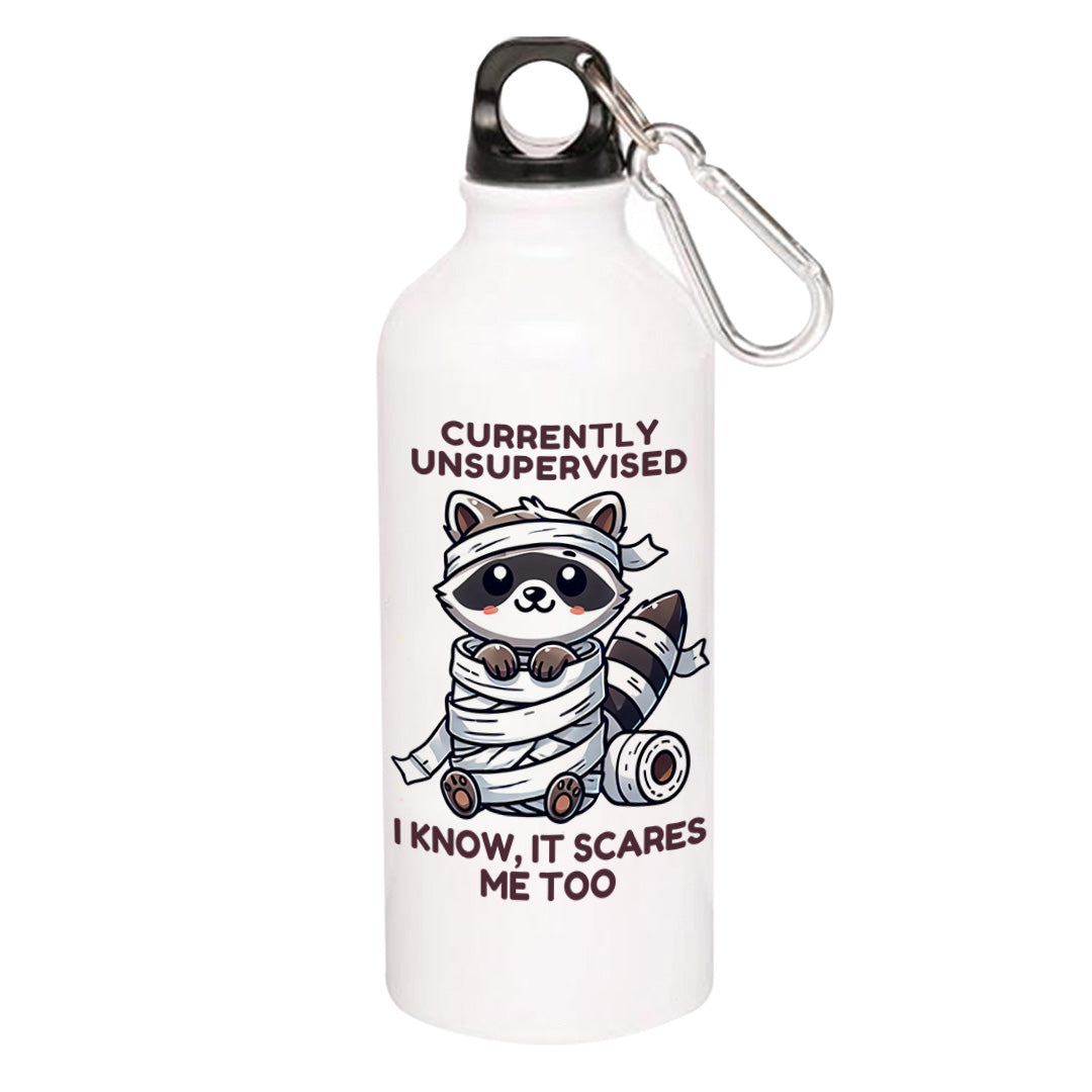 printed currently unsupervised sipper steel water bottle flask gym shaker printed graphic stylish buy online india the banyan tee tbt men women girls boys unisex