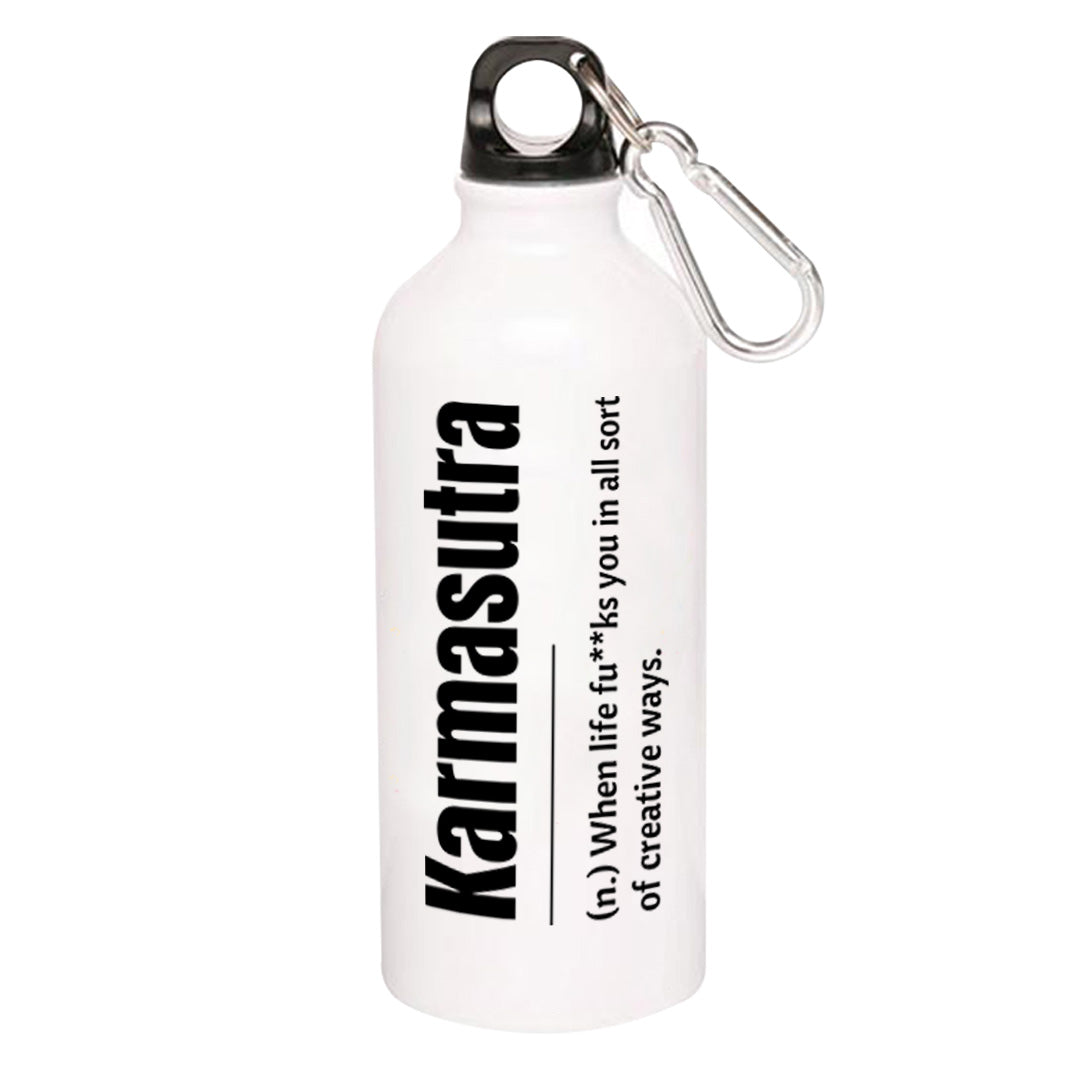 printed karmasutra sipper steel water bottle flask gym shaker printed graphic stylish buy online india the banyan tee tbt men women girls boys unisex
