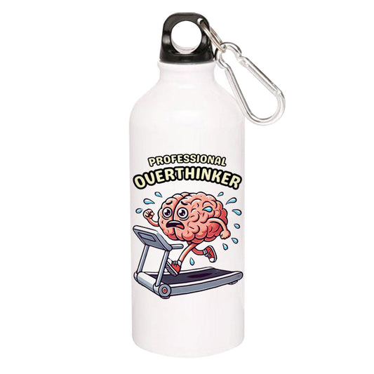 printed professional overthinker sipper steel water bottle flask gym shaker printed graphic stylish buy online india the banyan tee tbt men women girls boys unisex