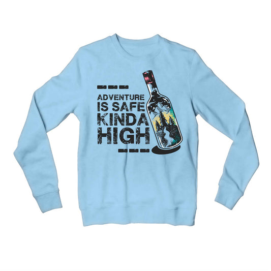 printed safe kinda high sweatshirt upper winterwear printed graphic stylish buy online united states usa the banyan tee tbt men women girls boys unisex baby blue