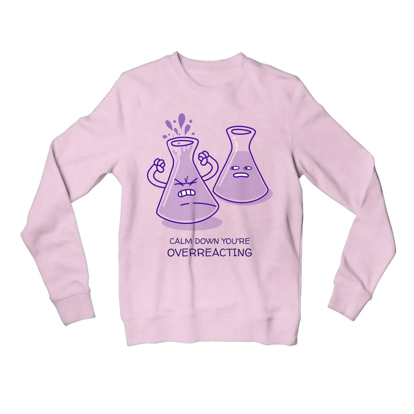 printed overreacting sweatshirt upper winterwear printed graphic stylish buy online united states usa the banyan tee tbt men women girls boys unisex baby pink