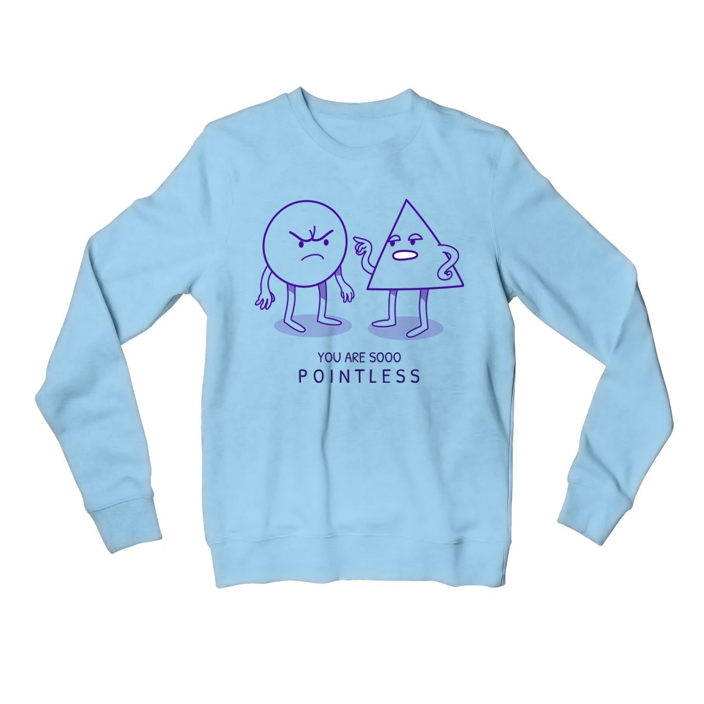 printed pointless sweatshirt upper winterwear printed graphic stylish buy online united states usa the banyan tee tbt men women girls boys unisex baby blue