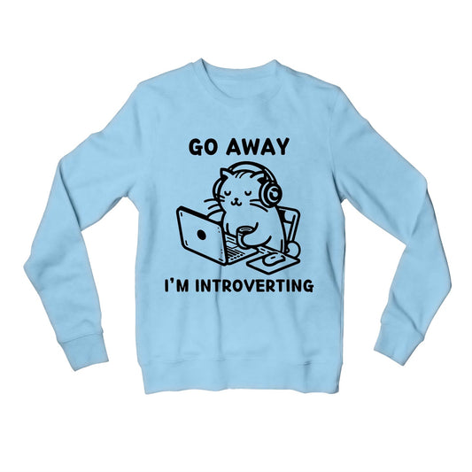 printed introverting sweatshirt upper winterwear printed graphic stylish buy online united states usa the banyan tee tbt men women girls boys unisex baby blue