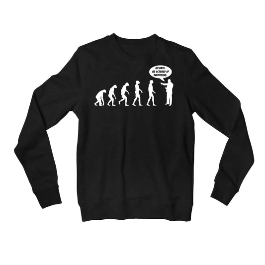 printed go back sweatshirt upper winterwear printed graphic stylish buy online united states usa the banyan tee tbt men women girls boys unisex black