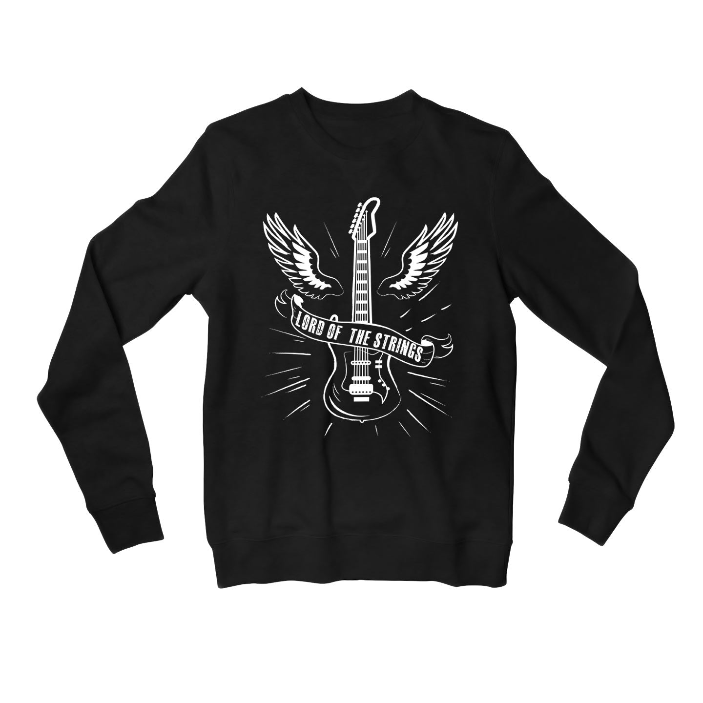 printed lord of the strings sweatshirt upper winterwear printed graphic stylish buy online united states usa the banyan tee tbt men women girls boys unisex black