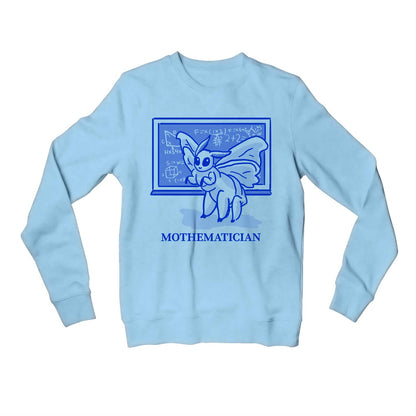 printed mothematician sweatshirt upper winterwear printed graphic stylish buy online united states usa the banyan tee tbt men women girls boys unisex baby blue